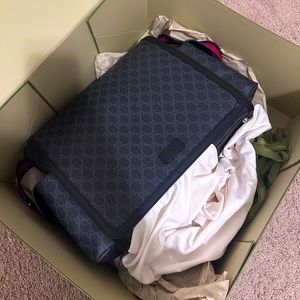 Gucci kids GG supreme diaper bag